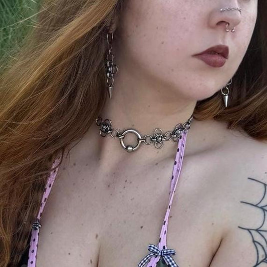 Knotted Piercing Choker